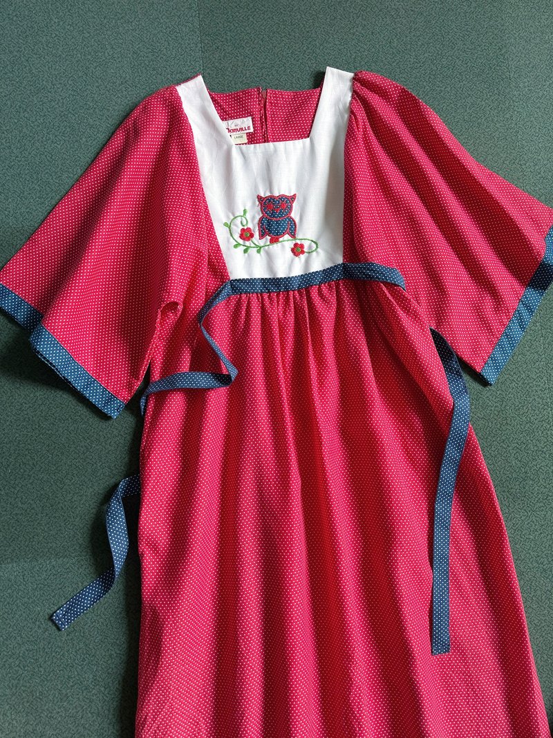 70年代经典版型 宽袖子  Maxi dress from USA - 洋装/连衣裙 - 棉．麻 