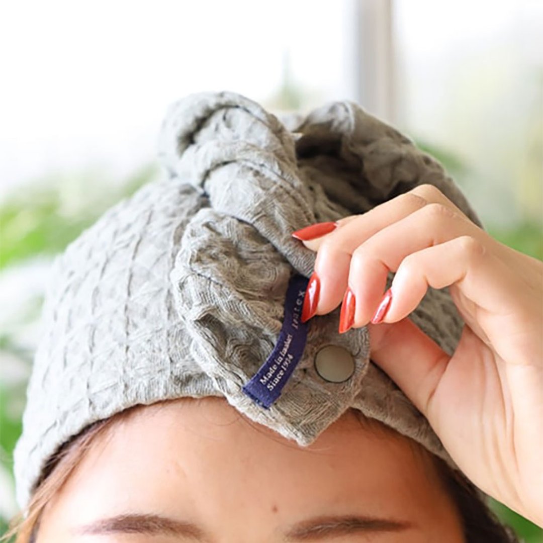 日本 kontex 干发毛巾 QULM HAIR WRAP TOWEL - 毛巾浴巾 - 棉 灰色