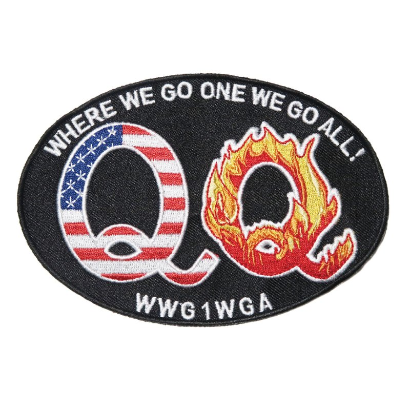 美国双Q黑布底 熨斗刺绣布章 贴布 布标 烫贴 徽章 肩章 识别章 - 徽章/别针 - 绣线 多色