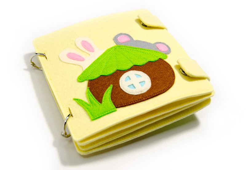 安静的书，有小房子和可爱的幼崽 - 玩具/玩偶 - 环保材料 