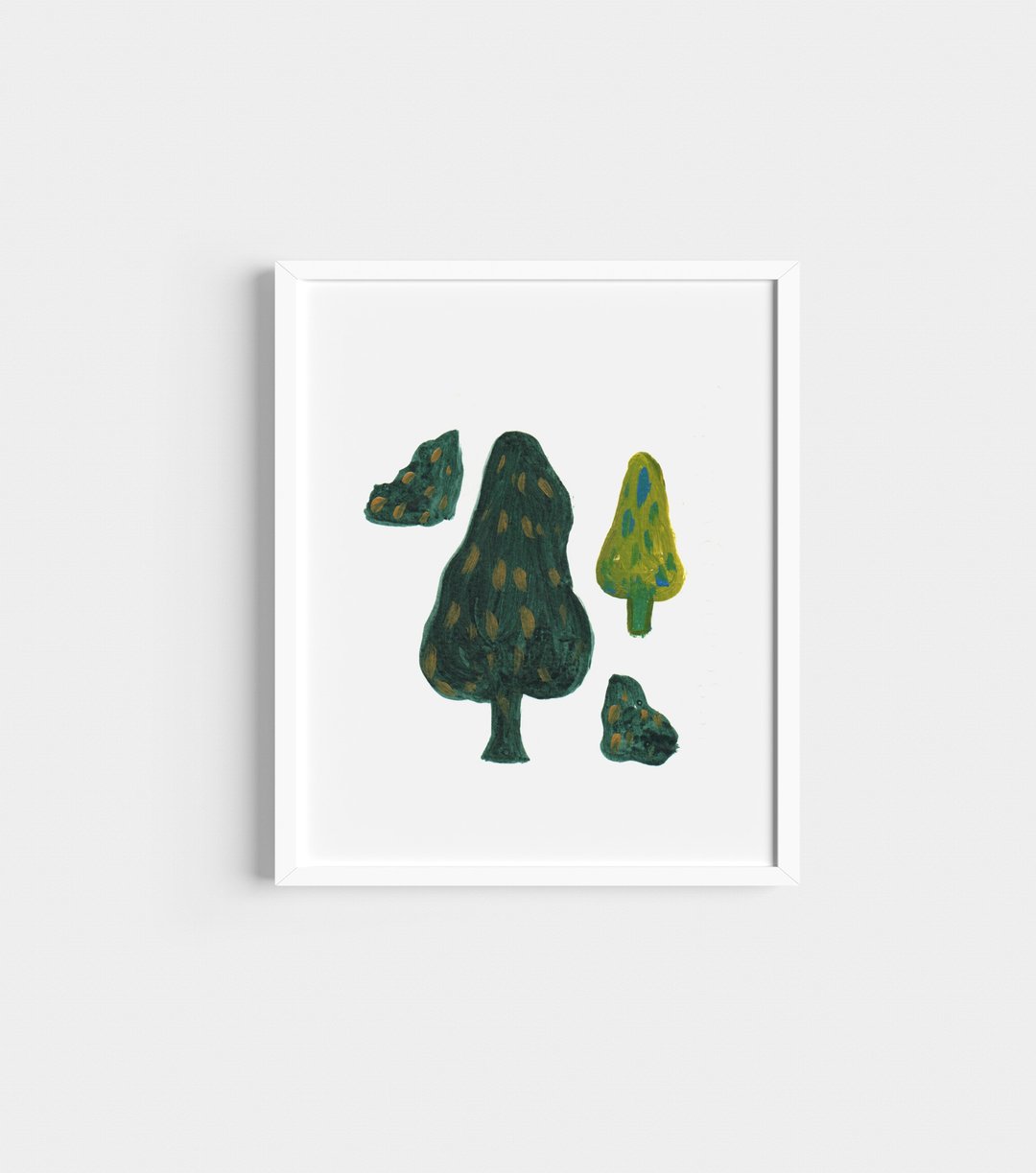 Art print poster Tree Family by ThomthongC - 海报/装饰画/版画 - 纸 白色