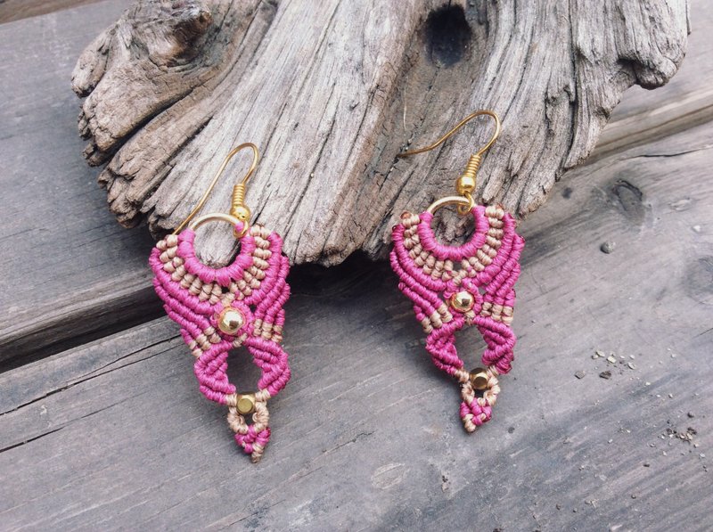 老缠球 编织耳环 - 耳环/耳夹 - 其他材质 绿色