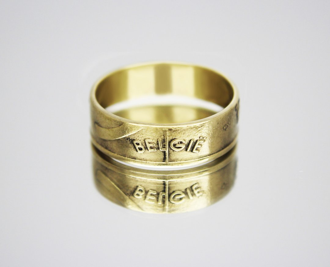 Belgium Coin Ring 20 francs 1994 coin rings for men coin rings for women - 戒指 - 其他金属 