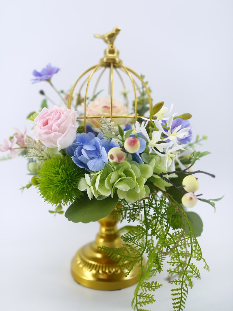 春日花园小鸟笼花礼 包邮专人配送限双北市 其余地区需补运费 - 植栽/盆栽 - 其他材质 金色