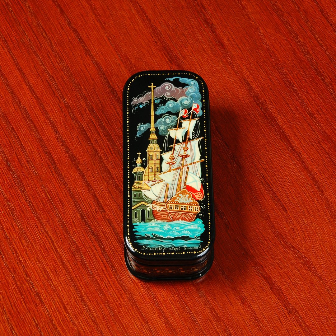 彼得保罗大教堂漆盒圣彼得堡手绘装饰艺术 - 摆饰 - 其他材质 