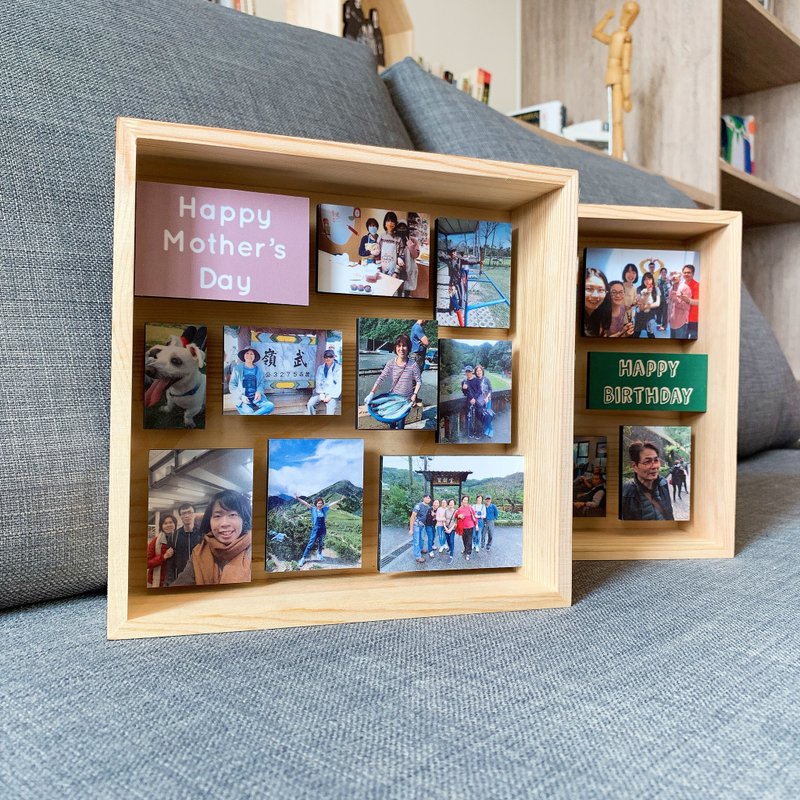 【定制化礼物】Pieces of Life Box 回忆立体相框 - 画框/相框 - 木头 咖啡色