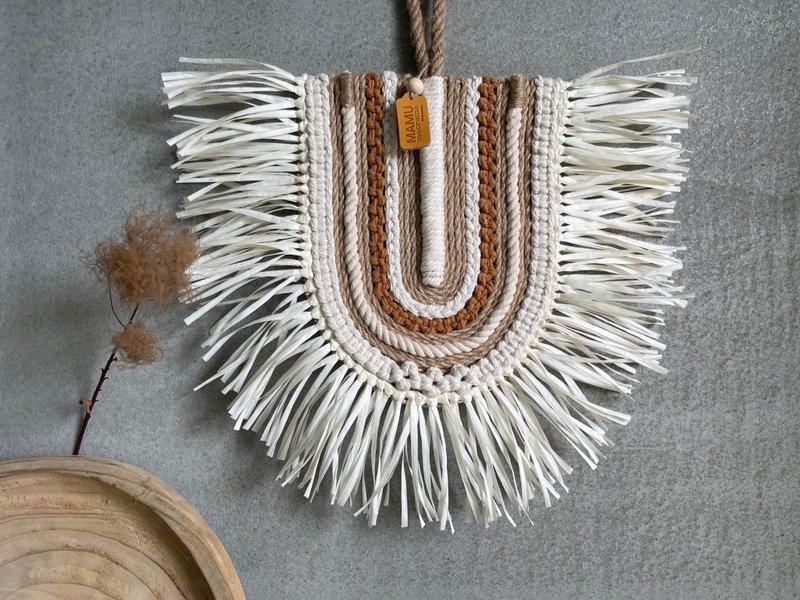 Macrame  异国风情/波希米亚 编织扇 - 墙贴/壁贴 - 棉．麻 