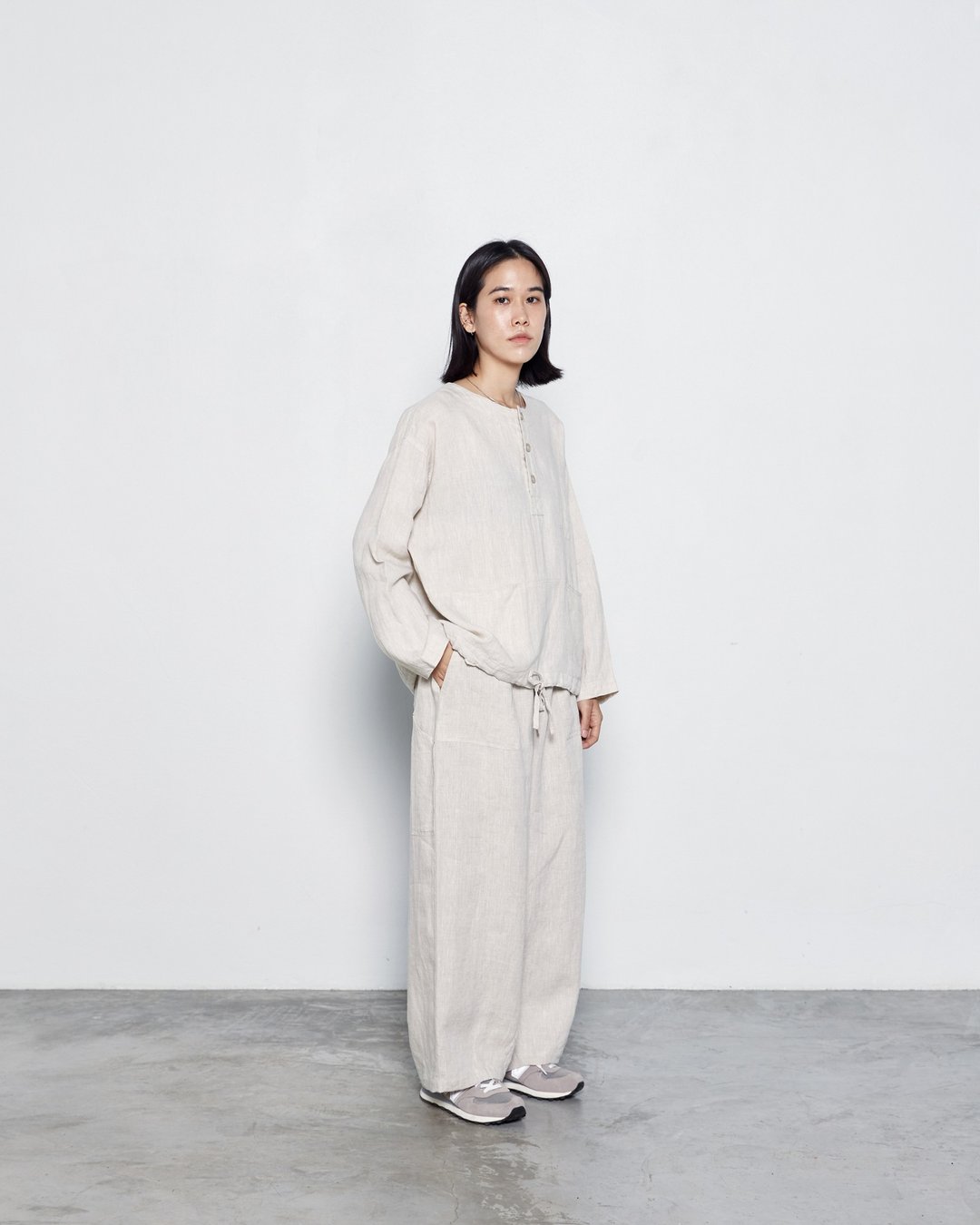 Relax Painter Pants - 男士长裤 - 棉．麻 白色