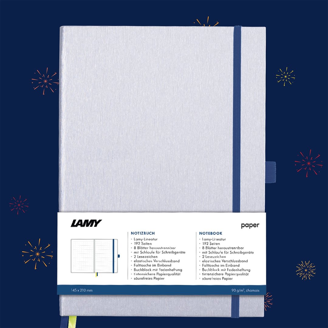 【定制服务】LAMY 钢笔用硬式A6笔记本 / notebook恒星系列 银蓝 - 笔记本/手帐 - 纸 蓝色