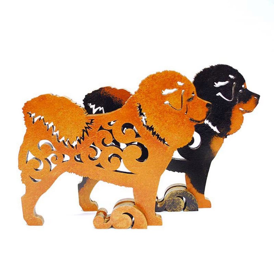 Statuette Tibetan mastiff figurine made of wood - 摆饰 - 木头 