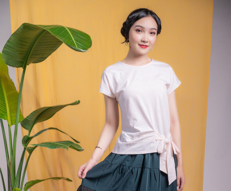 仙境梦游上衣 - 女装上衣 - 棉．麻 粉红色