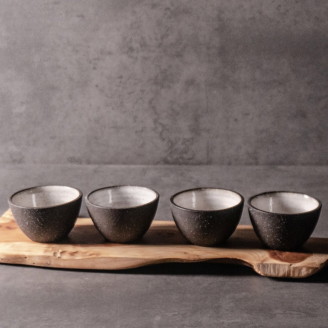 无我系列-圆口杯(黑色) - 茶具/茶杯 - 陶 