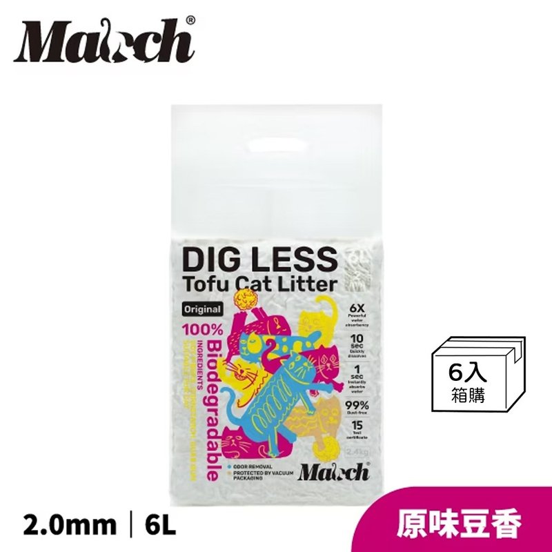 喵趣 植物环保消臭豆腐猫砂-6L (2.0mm) 6入 - 猫砂/猫砂垫 - 环保材料 