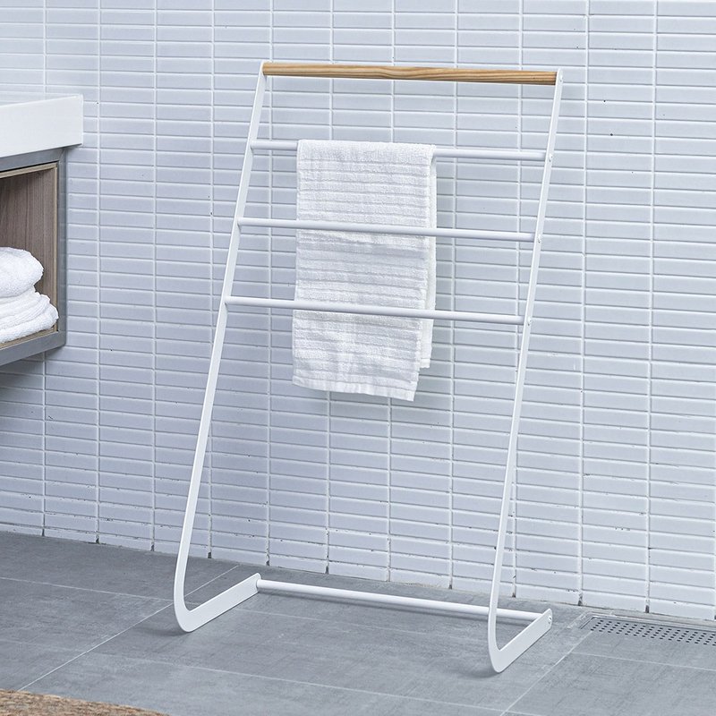 【Sim'n Coz】木纹质感毛巾架 (白) - 卫浴用品 - 其他金属 白色