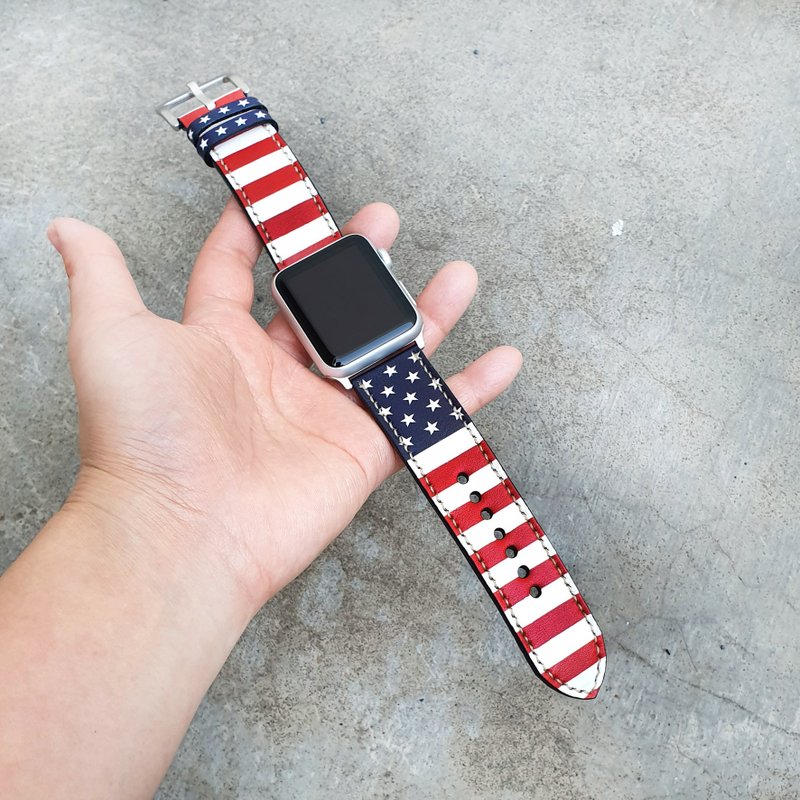 Watch Band 22mm,24mm, Hand-Stitched Handmade, apple watch 38 - 表带 - 真皮 多色