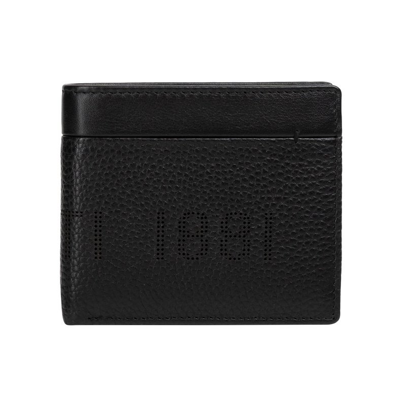CERRUTI 1881 限量2折 顶级小牛皮4卡皮夹 全新专柜展示品 - 皮夹/钱包 - 真皮 黑色