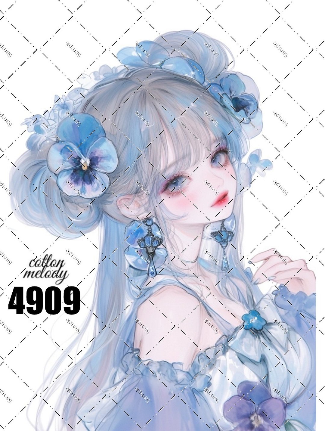 original sticker no.4909 人物贴纸 原创贴纸 原创人物贴纸 装饰贴纸 cotton melody - 贴纸 - 纸 