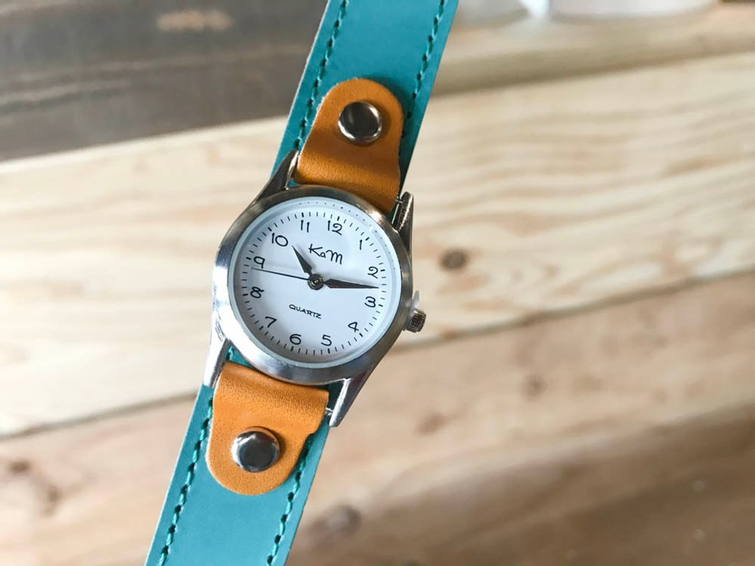 STITCH A watch that you want to wear every day Stitch Run Watch Unisex OK SRW-THC-GS - 女表 - 真皮 蓝色