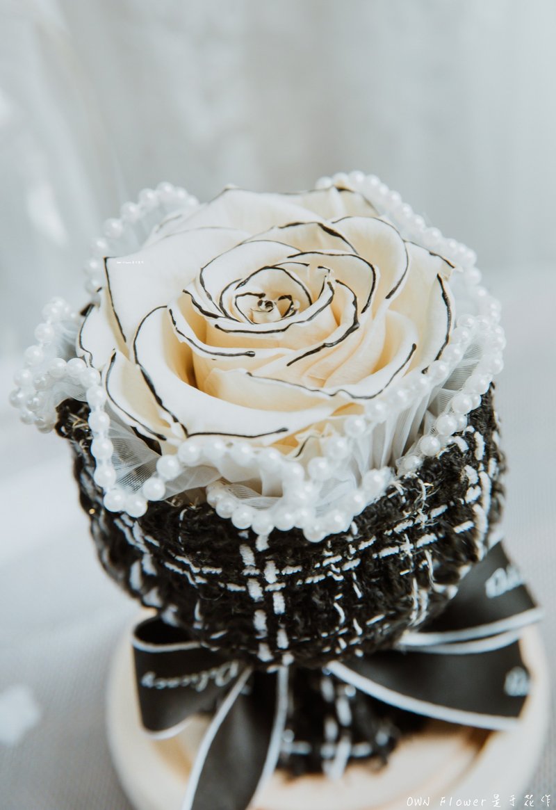 珍珠/小香风花束/香奈儿花束/永生花束/迷你花束/小花束/单支花束 - 干燥花/捧花 - 植物．花 黑色