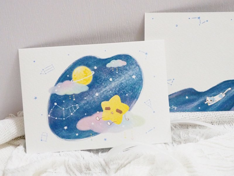 *Draw with the Sky*明信片 - 卡片/明信片 - 纸 白色