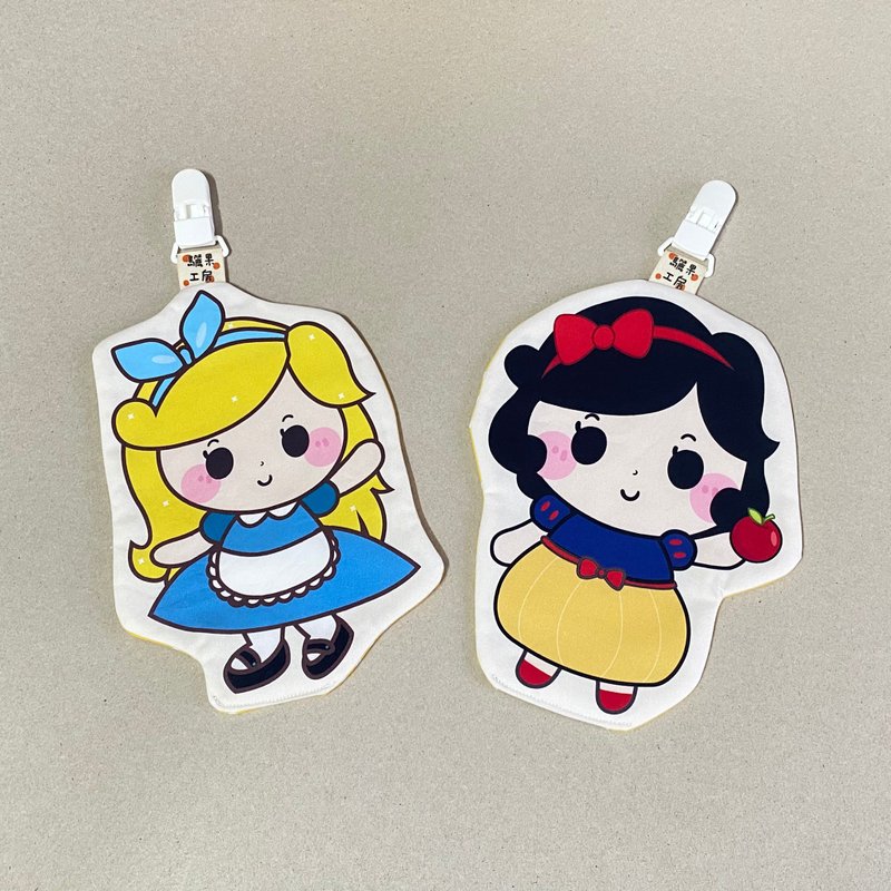 童话世界系列 | 造型手帕巾 | 可爱女孩 - 围嘴/口水巾 - 棉．麻 多色