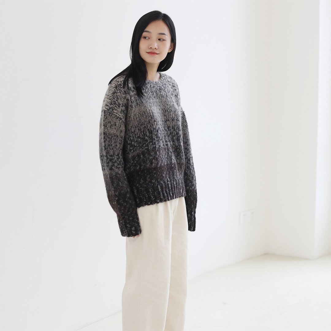KOOW 炊烟 渐变色情侣款 重磅马海毛阿帕卡混编毛衣 - 女装针织衫/毛衣 - 羊毛 
