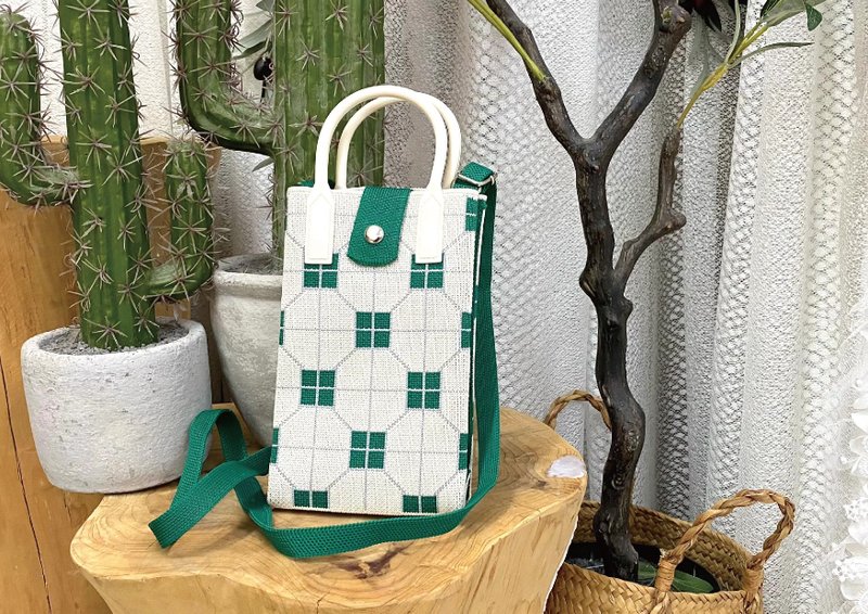 【经典砖纹】针织袋 斜孭袋 手机袋 利是袋丨Amazing Studio - 侧背包/斜挎包 - 聚酯纤维 多色