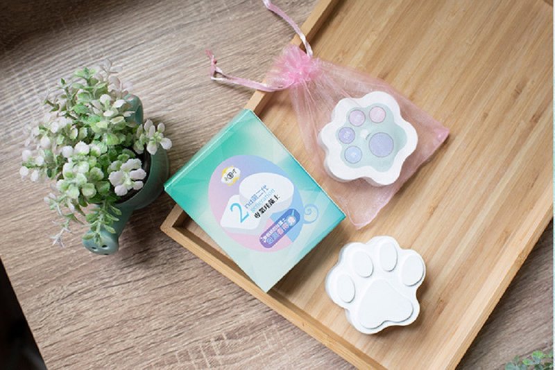 QIDINA 4入 看的见湿度的硅藻土 除湿防霉块 - 收纳用品 - 其他材质 白色