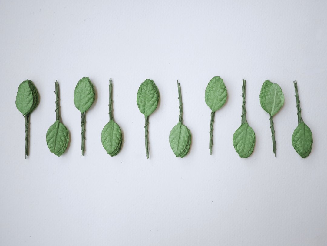 纸花，礼物装饰DIY用品：100片，绿色茉莉花叶 - 其他 - 纸 绿色
