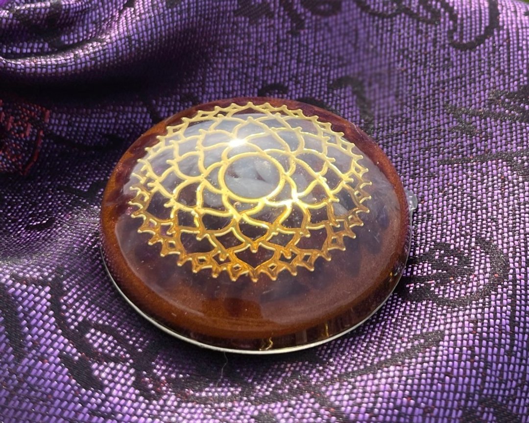顶轮Sahasrāra 奥刚随身盘 | 智慧直觉灵性 | 麦达昶 - 其他 - 水晶 金色