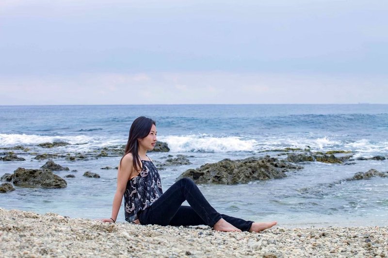 双层轻柔小可爱 - 女装背心 - 棉．麻 白色