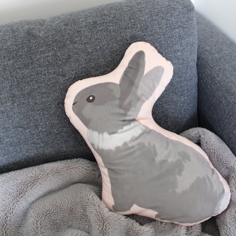 兔兔抱枕 (40/ 50/ 60 cm) - 枕头/抱枕 - 棉．麻 多色