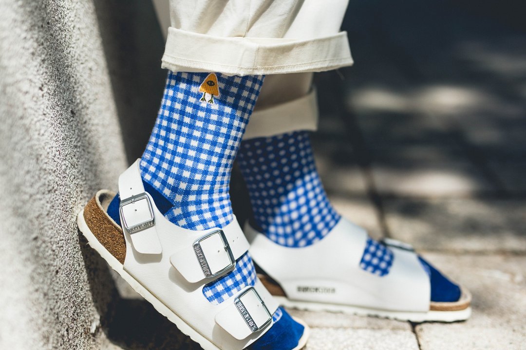 经典格蓝-浴室妖_妖怪系列_NAKID SOCKS_袜子_短袜_棉袜 - 袜子 - 棉 蓝色