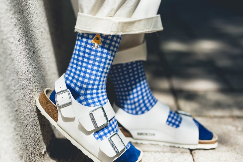 经典格蓝-浴室妖_妖怪系列_NAKID SOCKS_袜子_短袜_棉袜 - 袜子 - 棉．麻 蓝色