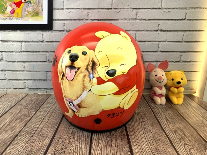 手绘疯 手绘 狗狗 猫猫 安全帽 彩绘 纪念 礼物 生日 情人节 - 订制画像 - 其他材质 多色