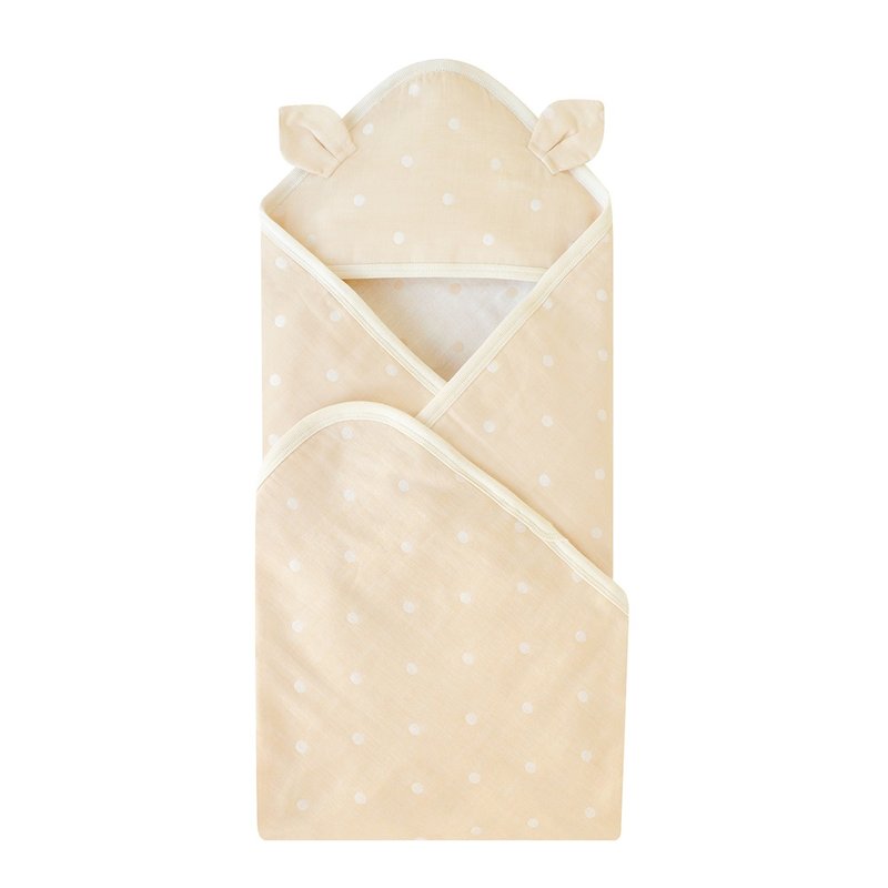 【SISSO有机棉】小馒头二重织纱布包巾 - 哺乳巾 - 棉．麻 咖啡色