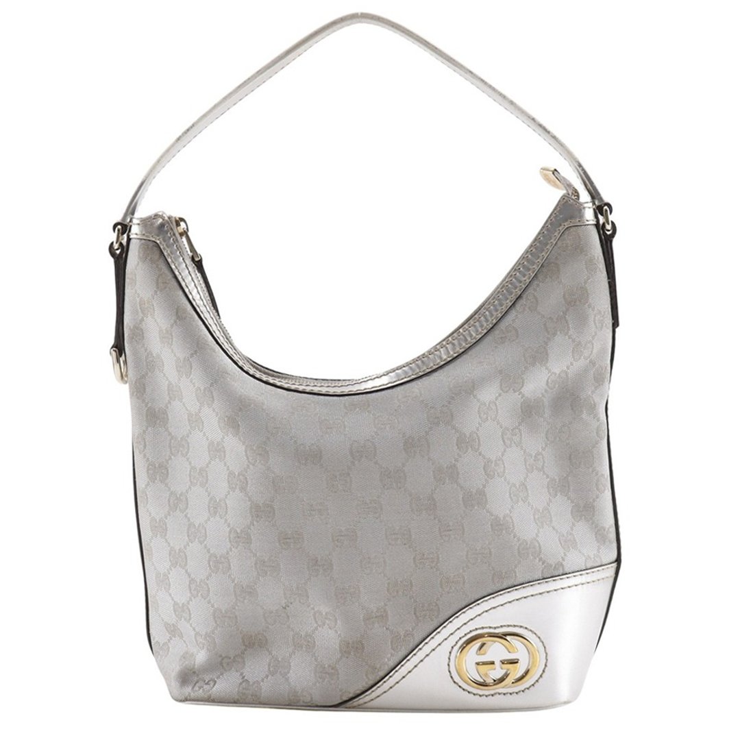 【日本直送】Gucci 古驰 Interlocking G 肩背包 182491 GG帆布 银色 女款【二手】 - 侧背包/斜挎包 - 其他人造纤维 银色