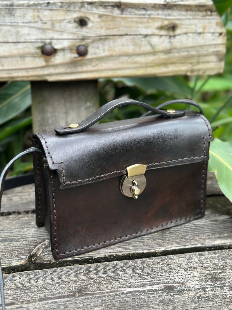 Sienna手工真皮小公文包 - 公文包/医生包 - 真皮 黑色