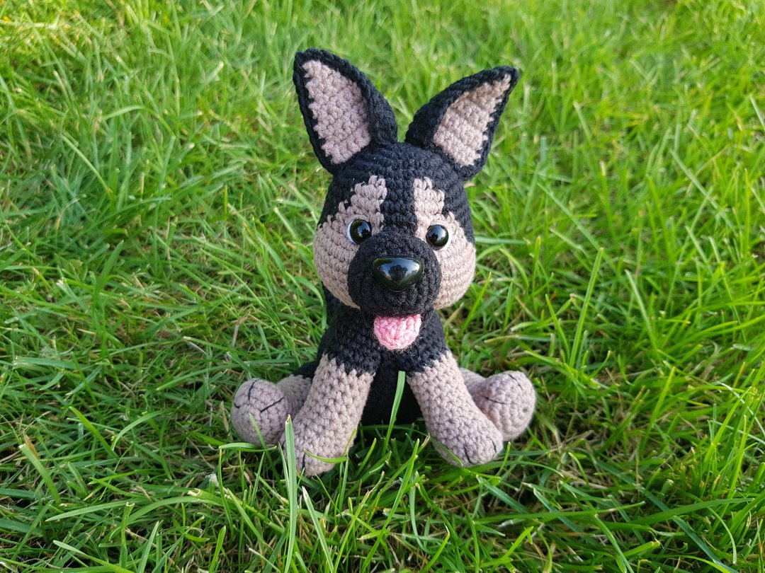 Dog German Shepherd, cute toy for children, soft toy - 玩具/玩偶 - 棉 