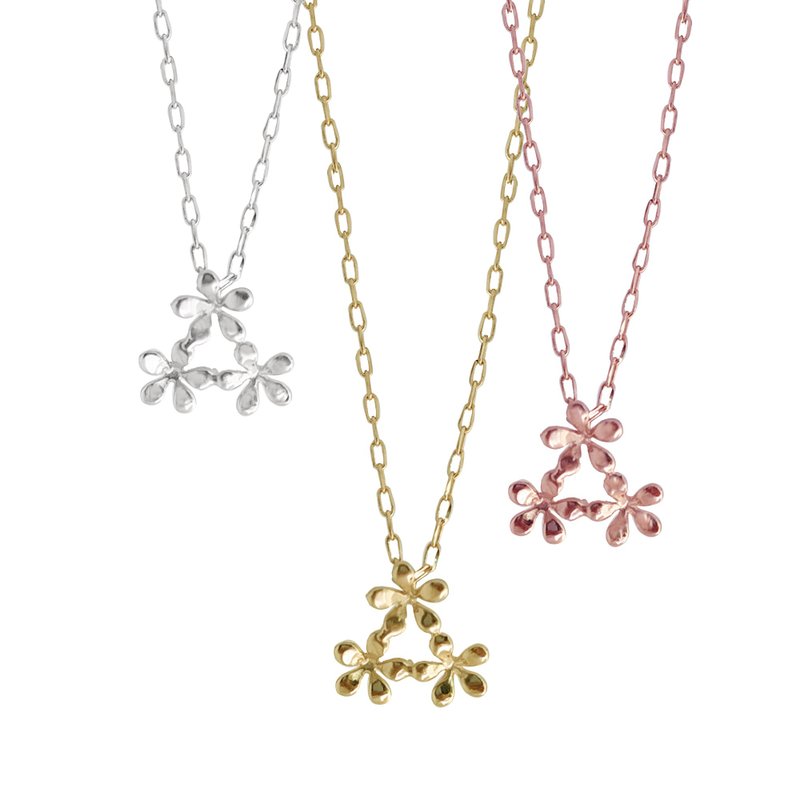 Necklace , Flower Pendant , Floral Necklace - 项链 - 其他金属 
