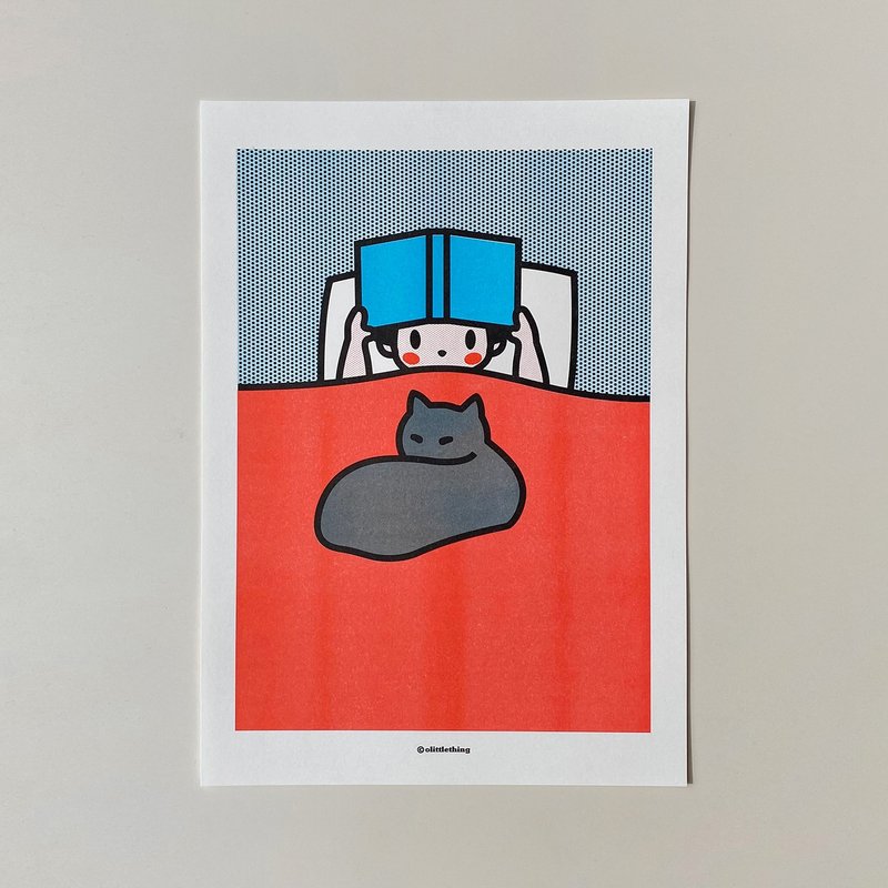 Risograph 墙壁装饰插画海报(A3) - 海报/装饰画/版画 - 纸 