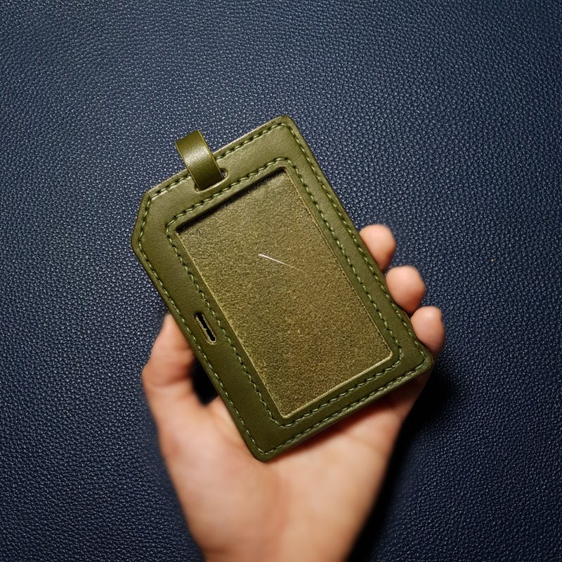 天然牛皮革横直式两用证件套_军绿色 - 证件套/卡套 - 真皮 绿色