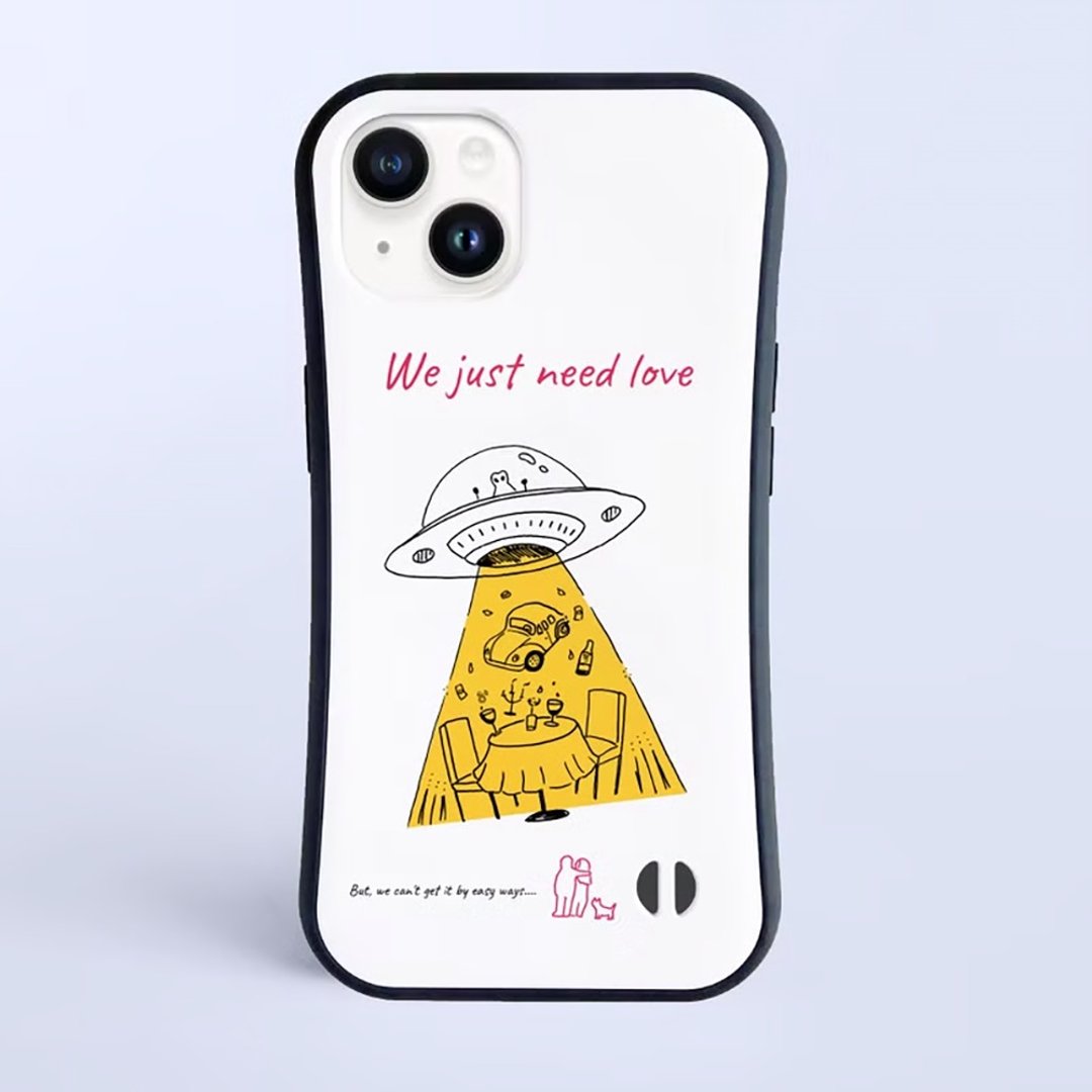 WE JUST NEED LOVE / 防撞握感iPhone手机壳 - 手机壳/手机套 - 塑料 白色