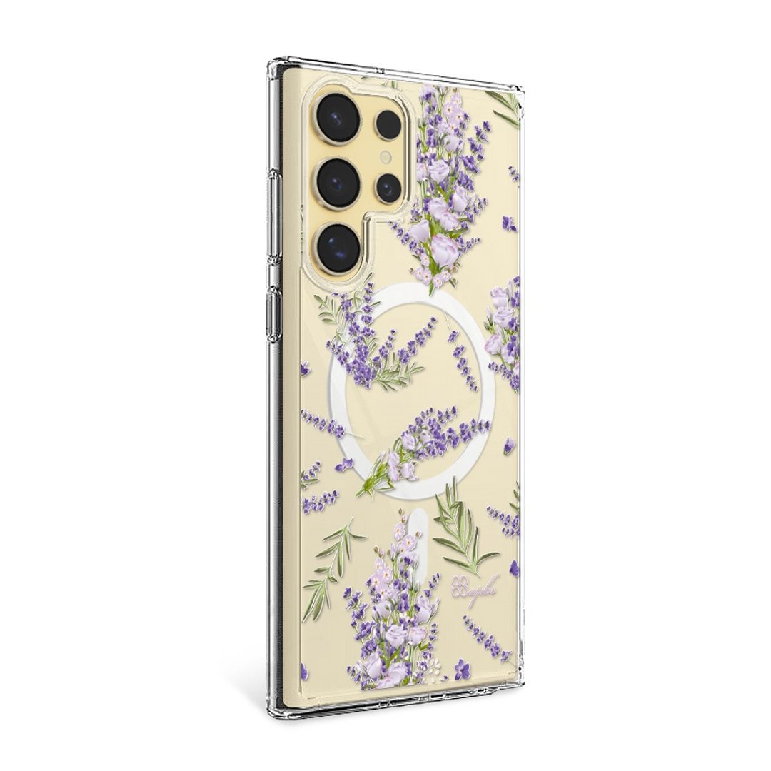 Samsung S26/S25/S24/S23 轻薄军规防摔磁吸手机壳 - 小清新 - 薰衣草 - 手机壳/手机套 - 其他材质 多色