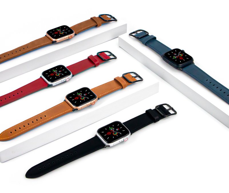复古牛皮皮革表带 For Apple Watch Series 1-8,SE,Ultra 42-49 - 表带 - 真皮 