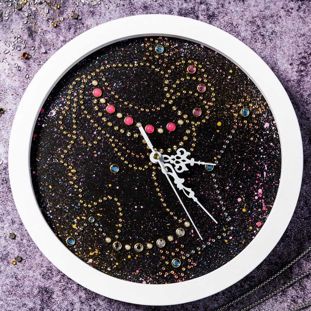 星座礼物 | 处女座挂钟 设计款 纯手作 - 摆饰 - 其他材质 黑色