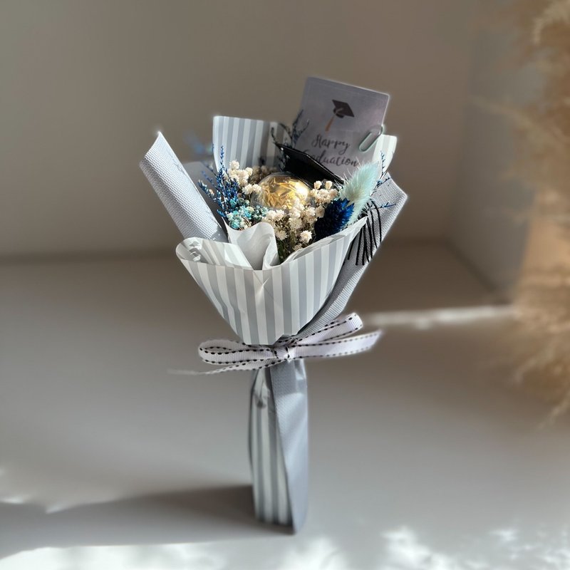 毕业金莎巧克力花束 毕业花束 干燥花束 金莎花束 快速出货 - 干燥花/捧花 - 植物．花 