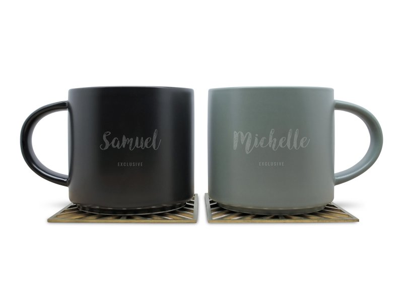 风格年代-雾色陶瓷杯组/马克杯对杯 - 其他杯子 - 瓷 黑色