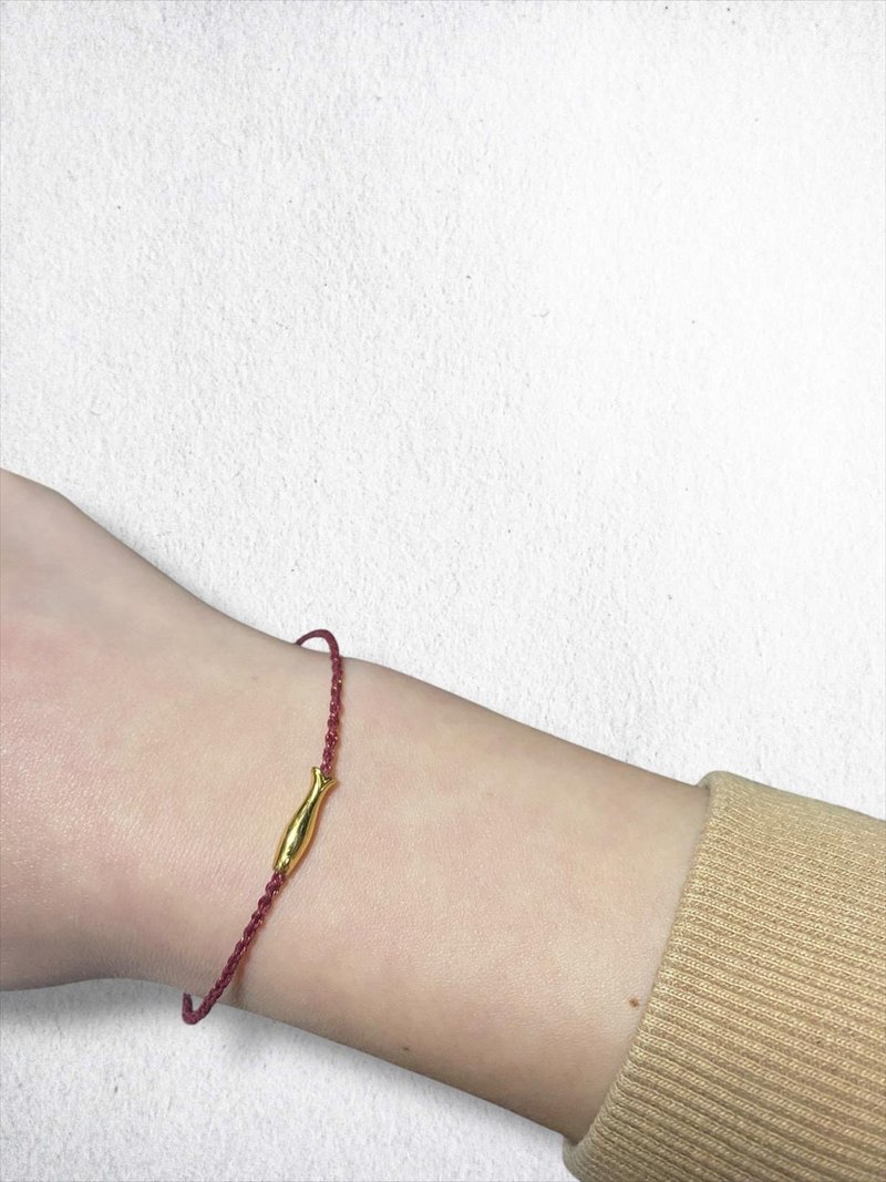 极细钛钢蜡线红绳 - 手链/手环 - 其他材质 红色
