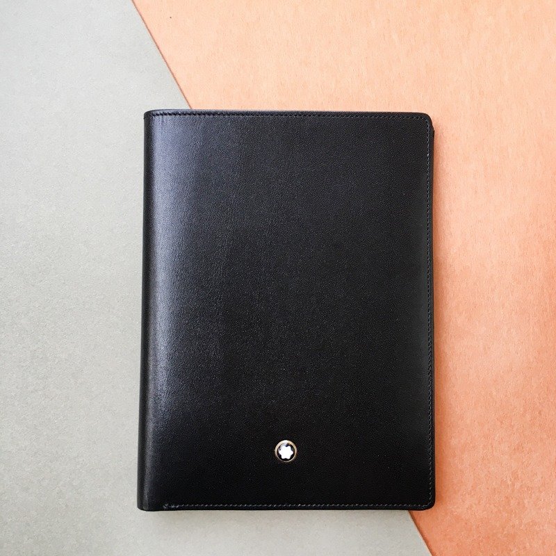 MONTBLANC 万宝龙多功能皮夹 | 德国 经典 牛皮 护照 卡夹 钞票夹 - 皮夹/钱包 - 真皮 黑色